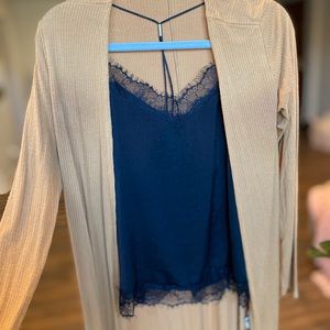 Forever 21 autumnal orange long cardigan.